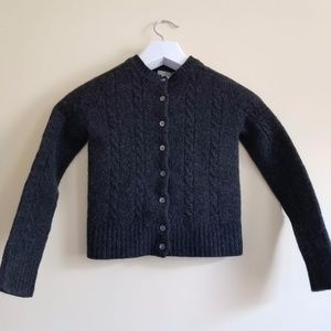J Crew Sweater Cardigan Kids Girls Grey